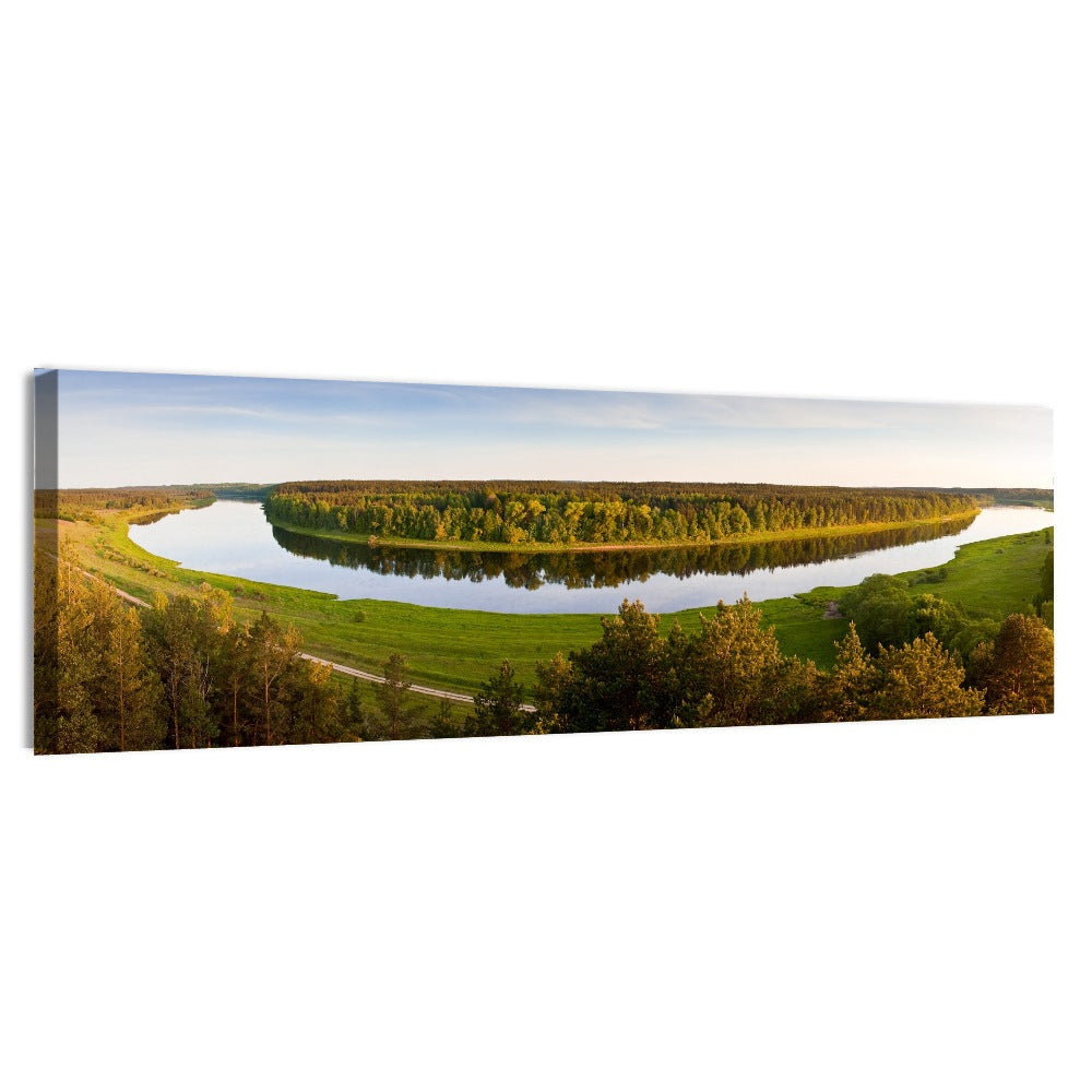 Daugava River Wall Art, canvas print, panoramic