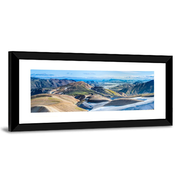 Rhyolite Mountain Range Wall Art as a framed print
