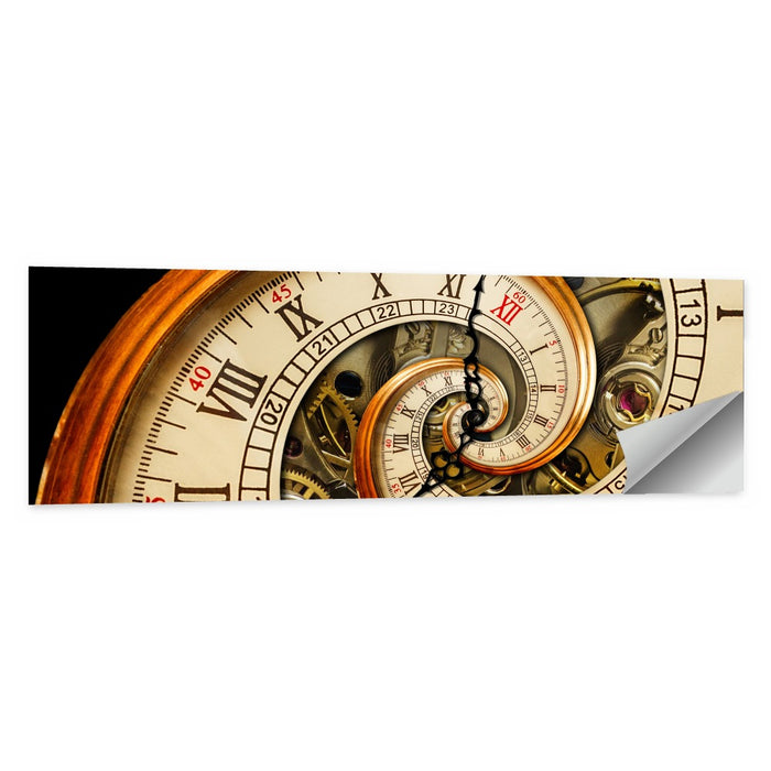 Antique Spiral Clock Face Wall Art as a poster print
