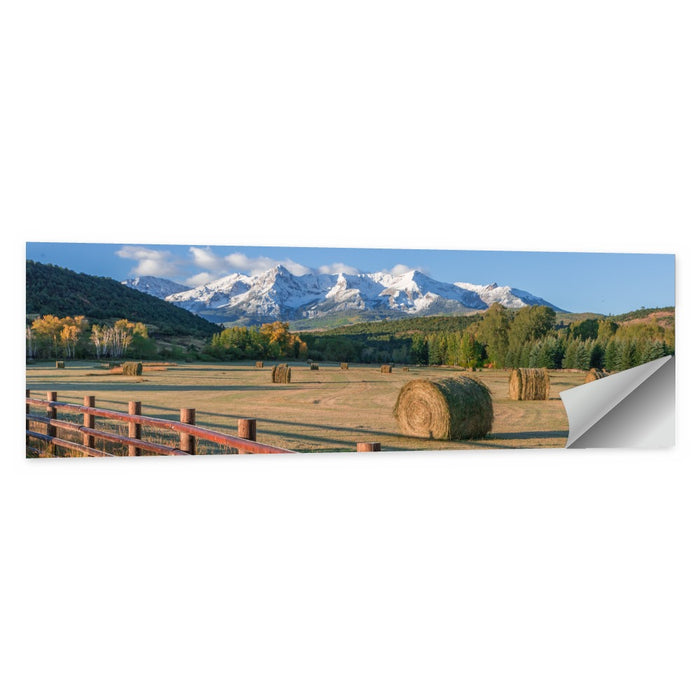 Colorado Hay Bales Wall Art as a poster print