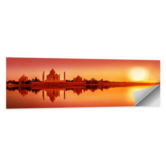 Taj Mahal Sunset Wall Art as a poster print