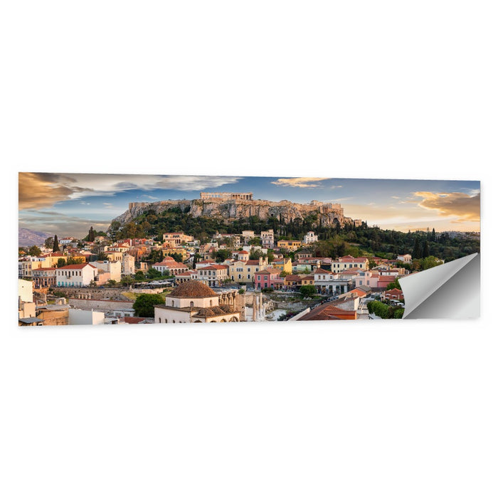 Acropolis and Parthenon Over Athens at Golden Hour Wall Art as a poster print