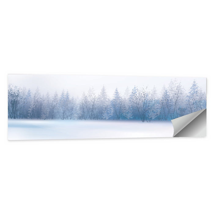 Frosted Winter Forest Wall Art as a poster print