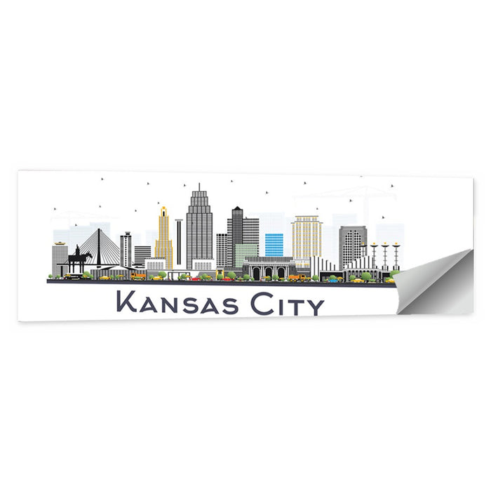 Kansas City Skyline Wall Art as a poster print