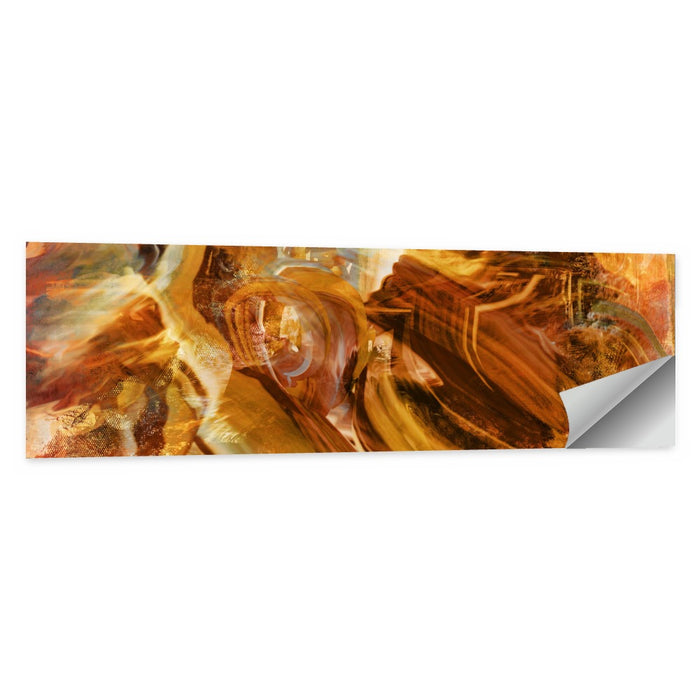 Golden Vortex Abstract Wall Art as a poster print
