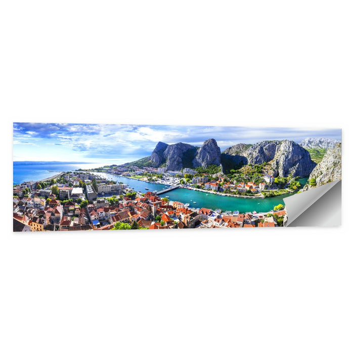 Omiš Cetina River Mouth Canyon View Wall Art as a poster print