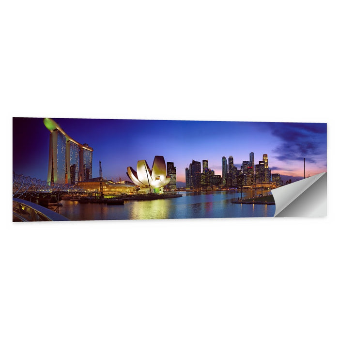 Marina Bay Sands at Twilight Wall Art as a poster print