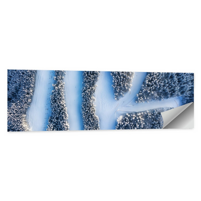 Ski Resort Pathways Wall Art as a poster print