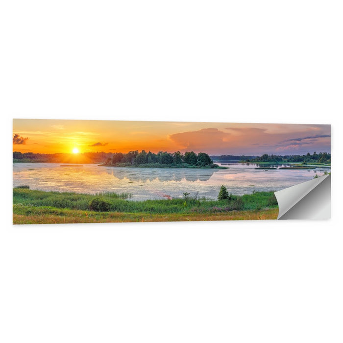 Sunset Over Lake Wall Art as a poster print