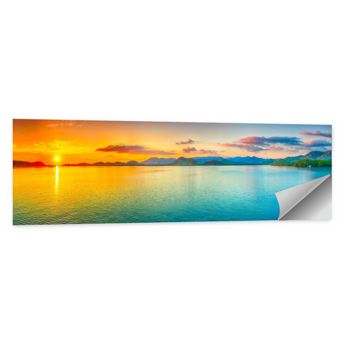 Golden Lake Sunrise Wall Art as a poster print