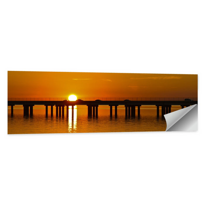 Lake Pontchartrain Causeway Sunset Wall Art as a poster print