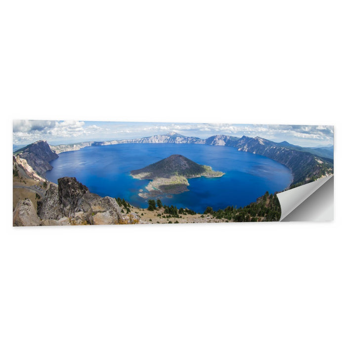 Crater Lake Rim View Wall Art as a poster print