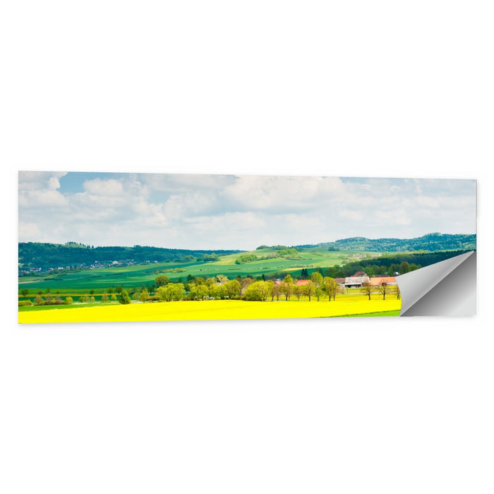 Czech Rapeseed Fields Wall Art as a poster print
