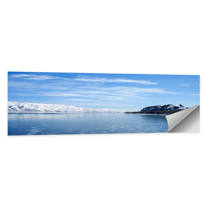 Lake Sevan in Winter Wall Art as a poster print