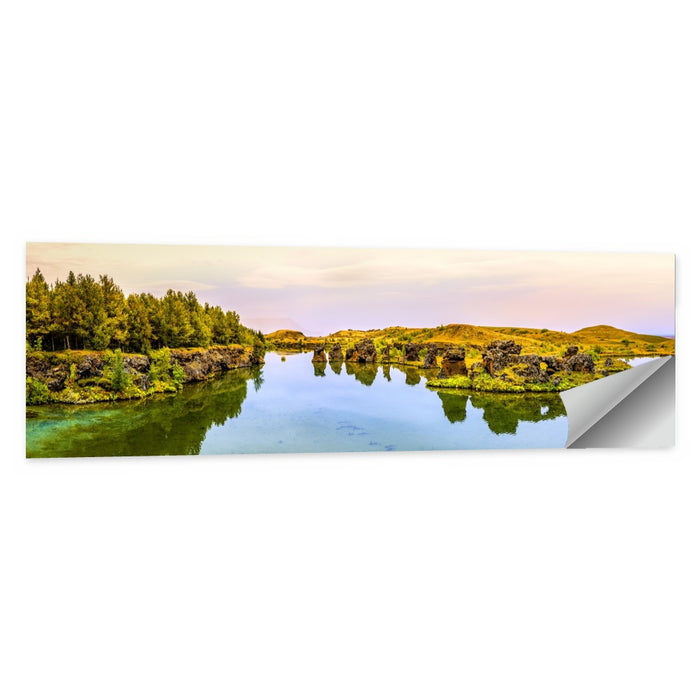 Lake Myvatn Reflections Wall Art as a poster print