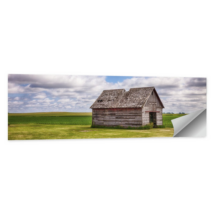 Old Farm Shed in Field Wall Art as a poster print