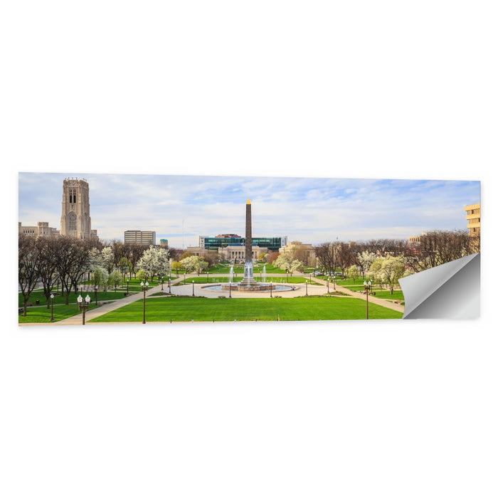 Cathedral of Learning Plaza Wall Art as a poster print
