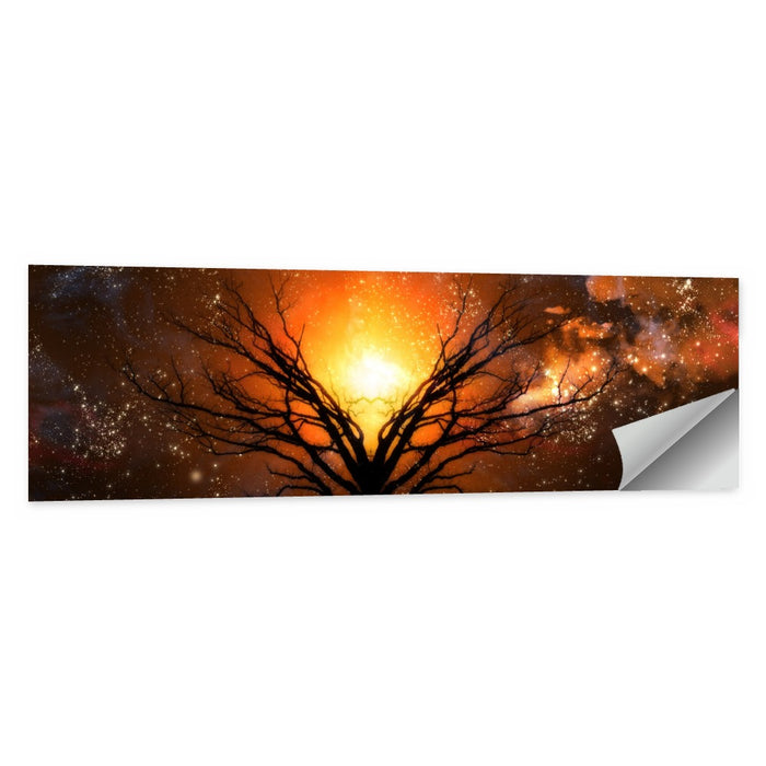 Haunted Tree Under Nebula Wall Art as a poster print