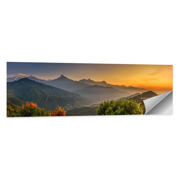Annapurna Sunrise Over Pokhara Wall Art as a poster print