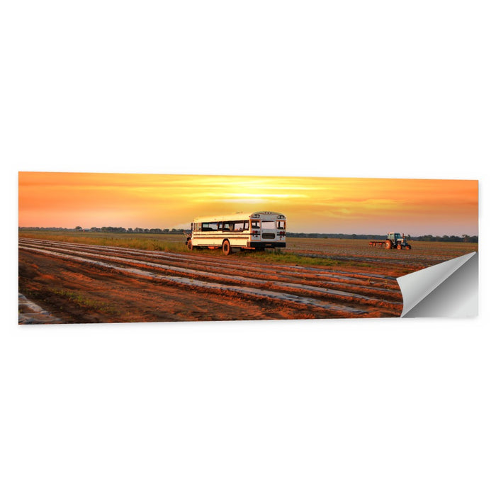 Indiana Farm Field at Golden Hour Wall Art as a poster print