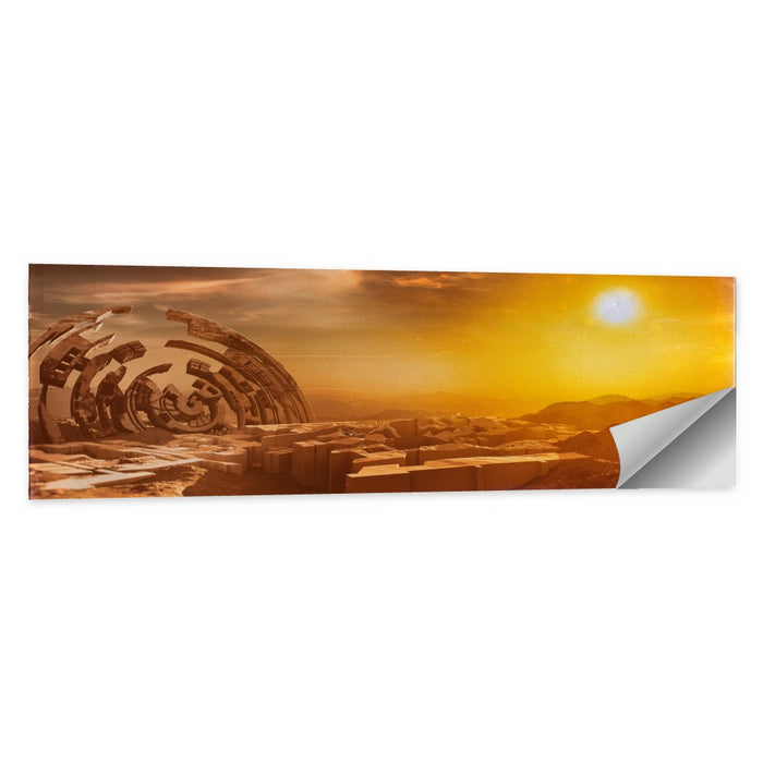 Deserted Alien Planet at Dusk Wall Art as a poster print