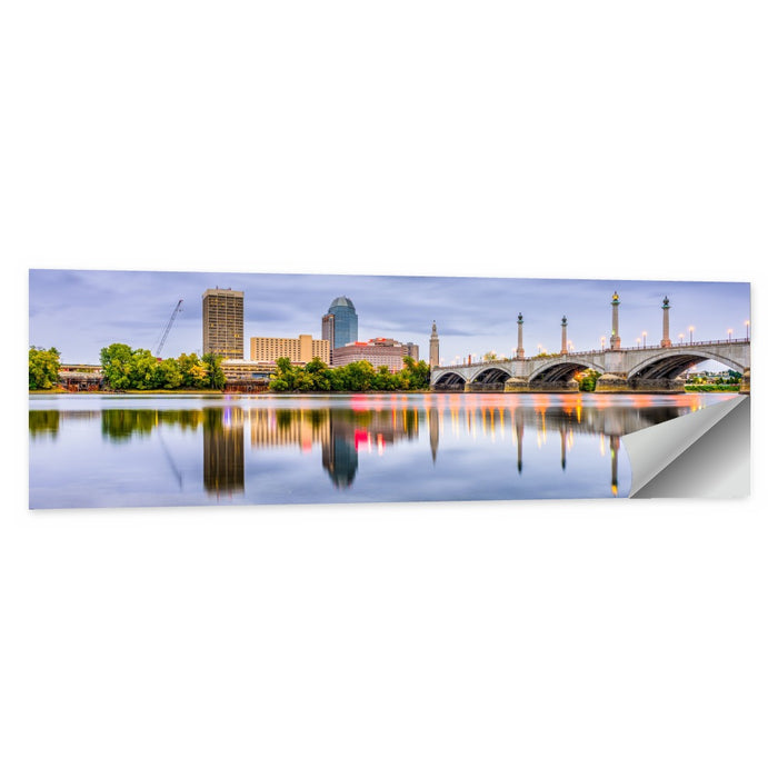 Springfield Memorial Bridge Skyline Wall Art as a poster print