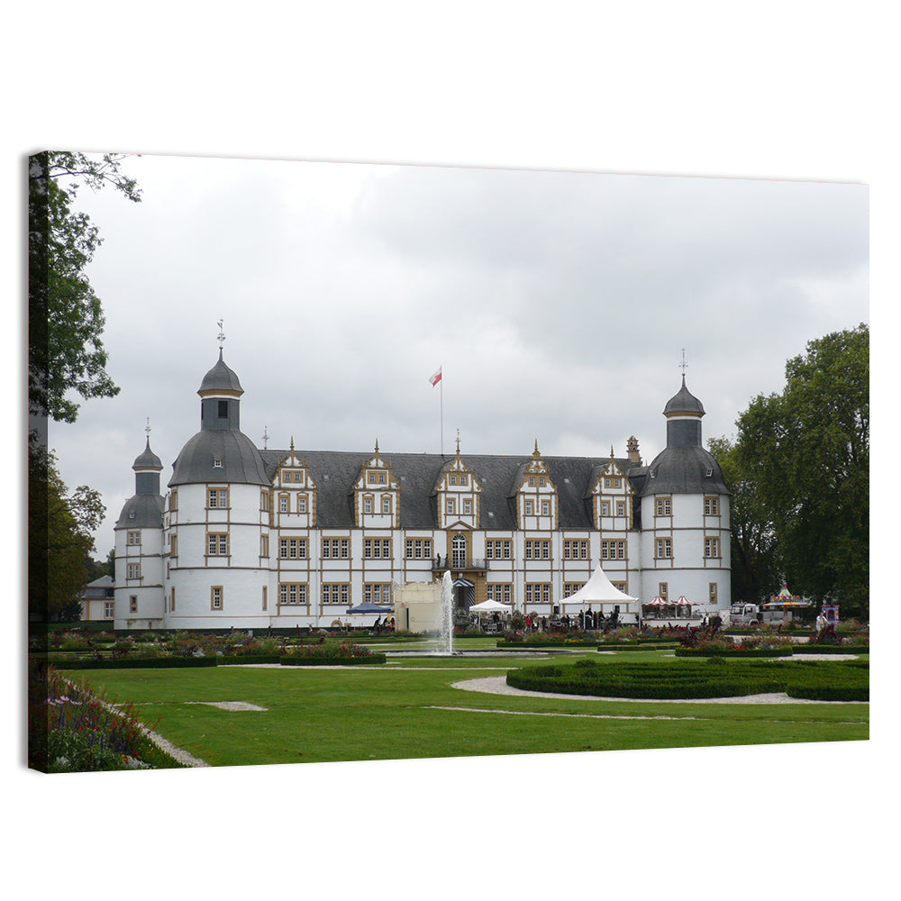 Schloss Neuhaus in Paderborn Wall Art, canvas print, landscape
