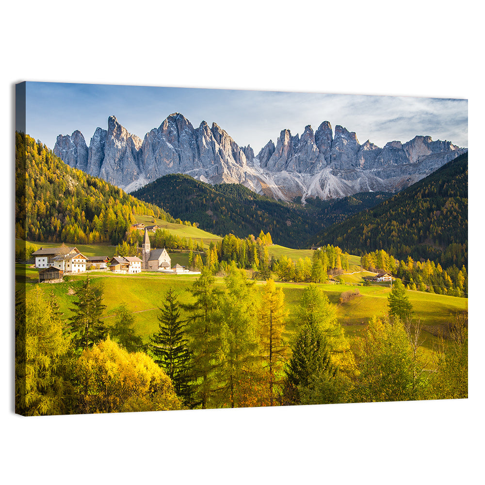 St. Magdalena Church, Santa Maddalena Wall Art, canvas print, landscape