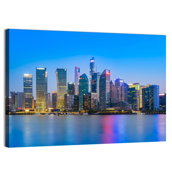 Shanghai Financial District Wall Art as a canvas print