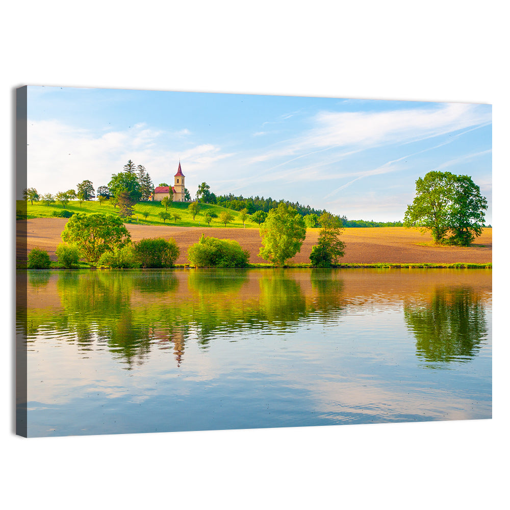 St Peter and Paul Church, Czech Republic Wall Art, canvas print, landscape
