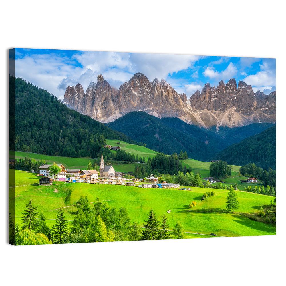 Santa Maddalena Village, Dolomites Wall Art, canvas print, landscape