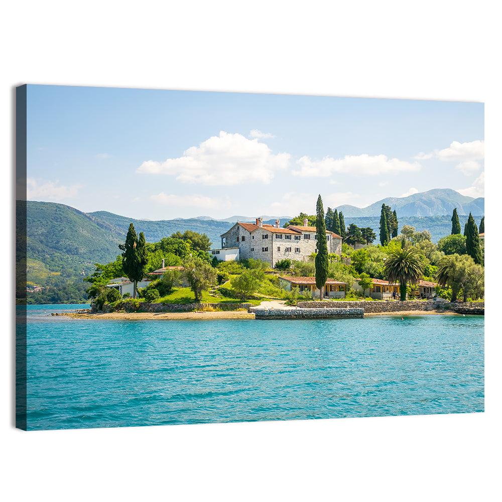 St Michael Island Monastery Wall Art, canvas print, landscape
