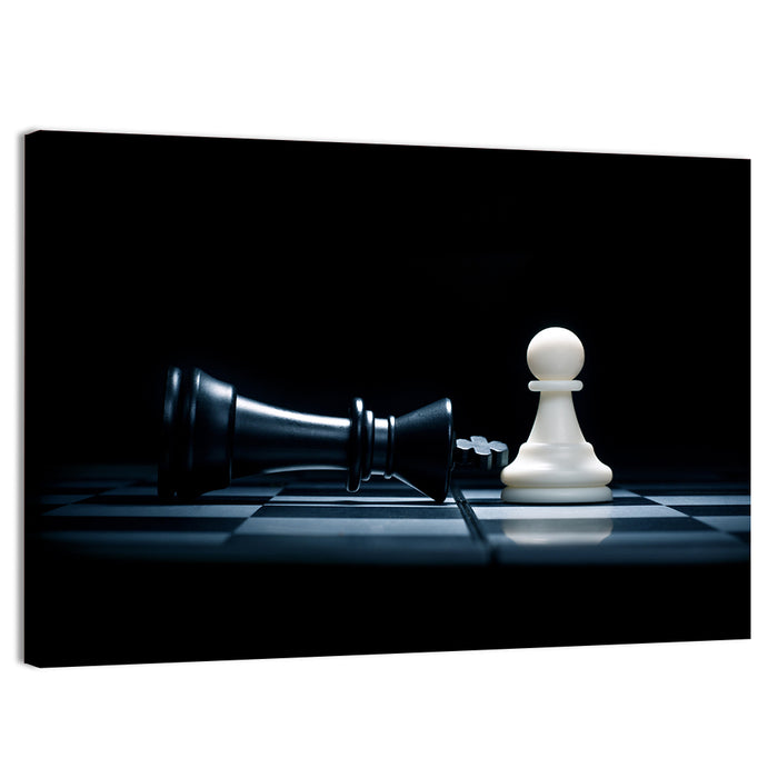Pawn and Fallen King Wall Art as a canvas print