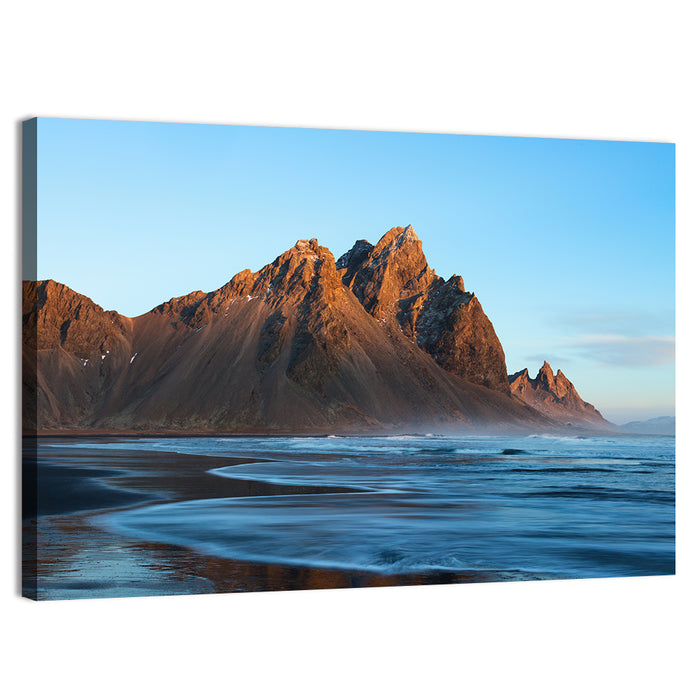 Vestrahorn Jagged Peaks at Stokksnes Wall Art as a canvas print