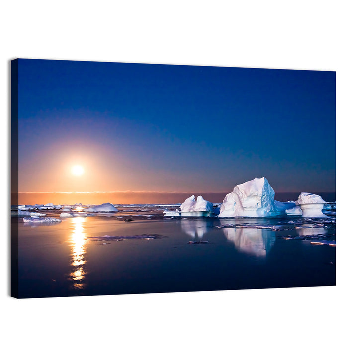 Summer Night in Antarctica Wall Art as a canvas print