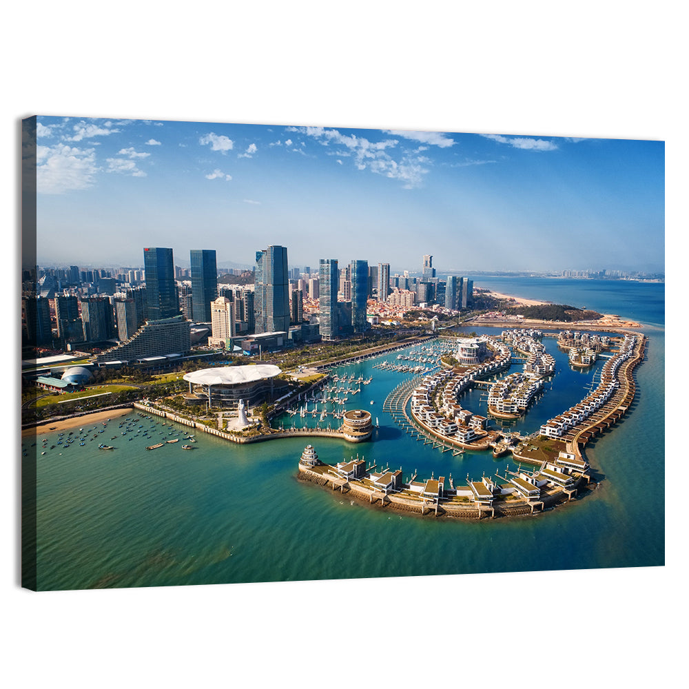 Xiamen Wuyuan Bay Skyline Wall Art, canvas print, landscape