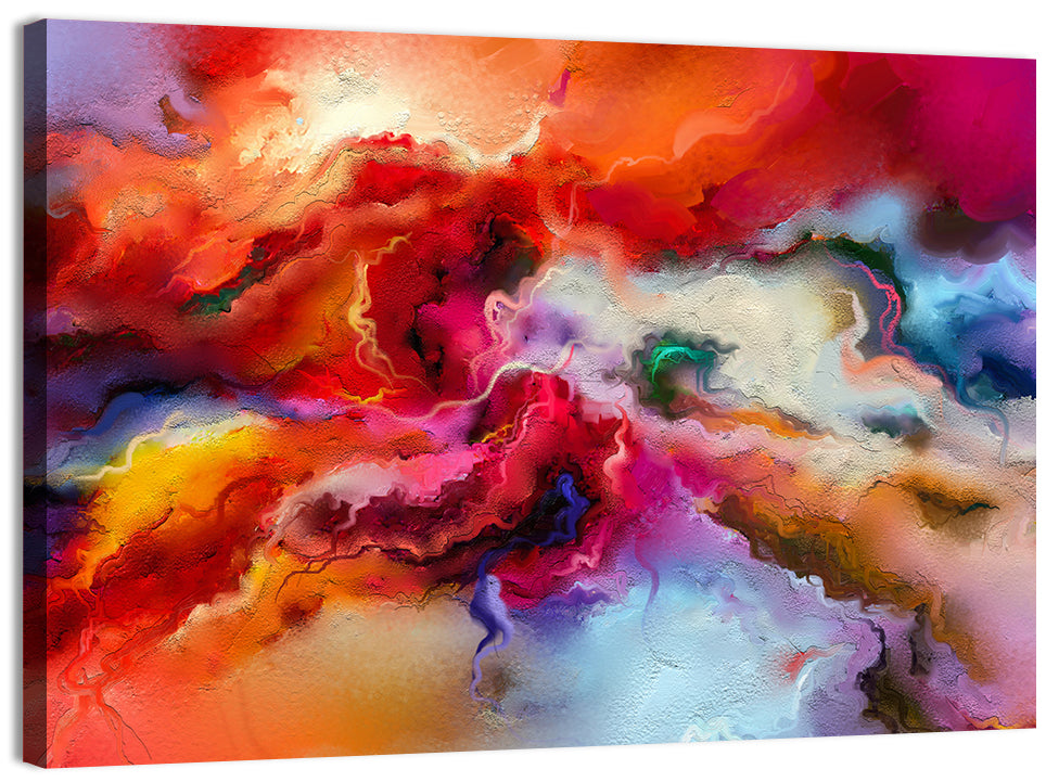 Vibrant Swirl Oil Painting Wall Art, canvas print, landscape