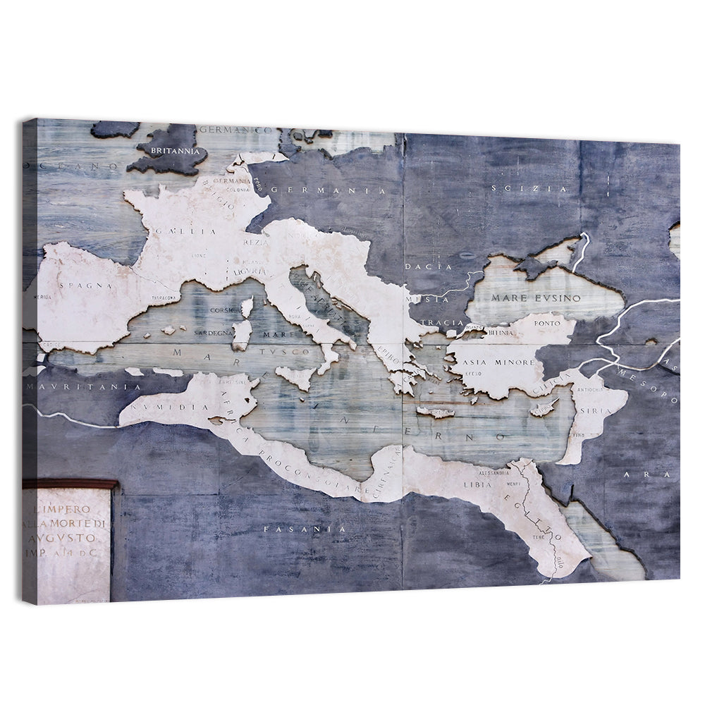 Vintage Roman Empire Map Wall Art, canvas print, landscape