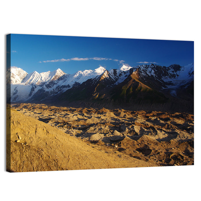 Karakoram Glacier Peaks Wall Art as a canvas print