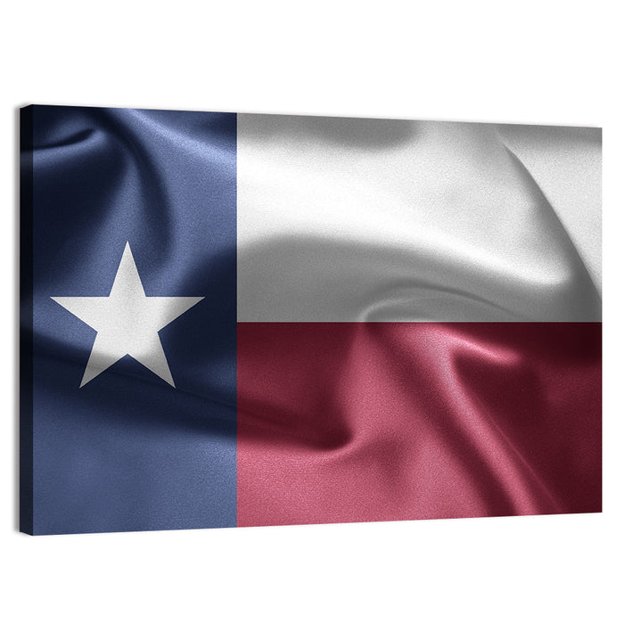 Texas Lone Star Flag Wall Art as a canvas print
