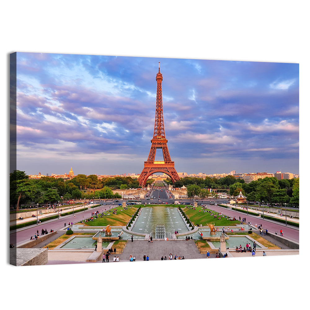 Eiffel Tower at Golden Hour Wall Art, canvas print, landscape