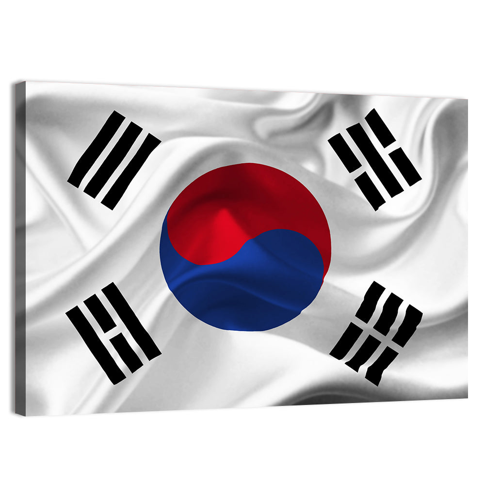 South Korea Taeguk Flag Wall Art, canvas print, landscape