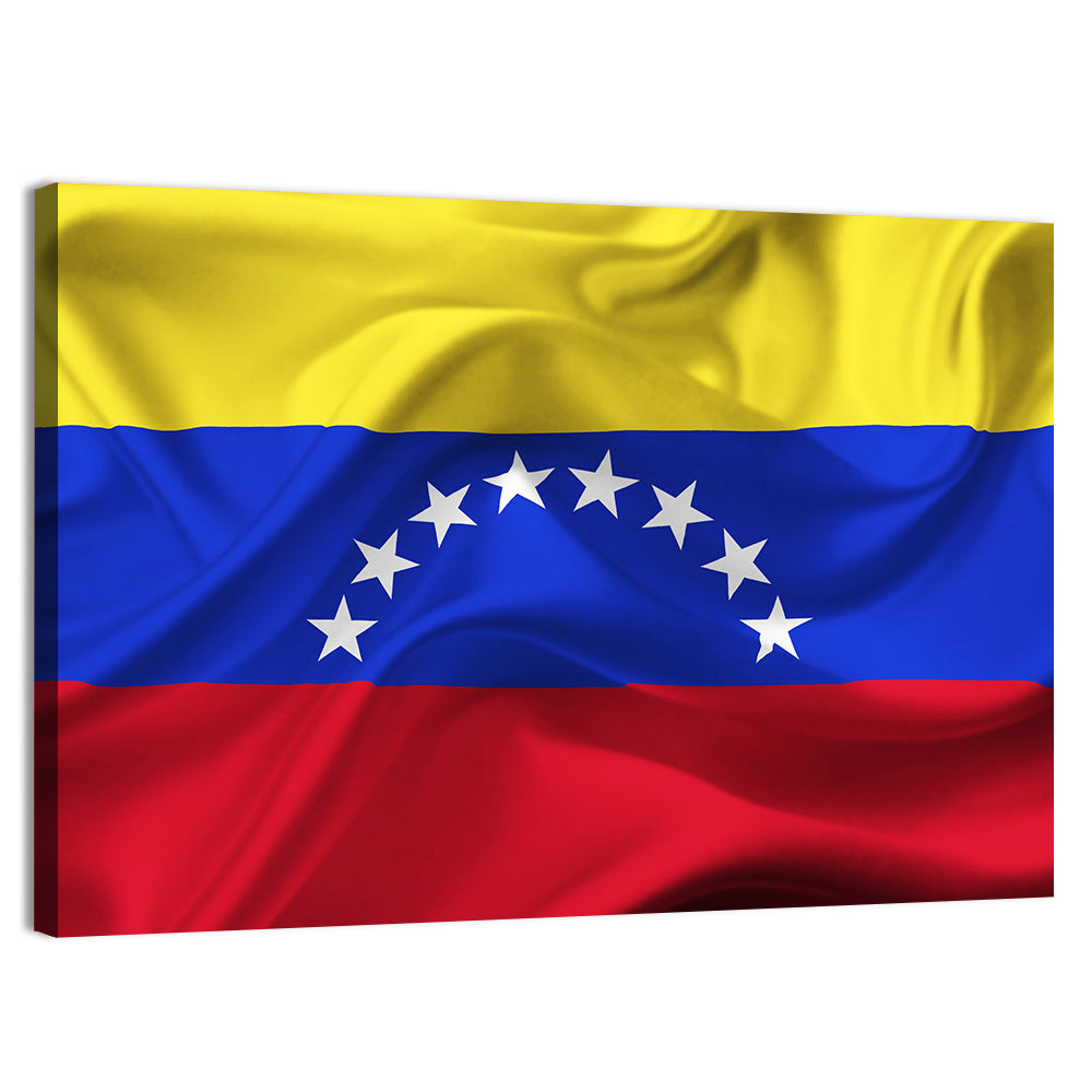 Venezuelan Flag with Stars Wall Art, canvas print, landscape