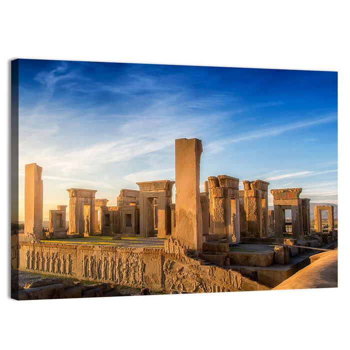 Persepolis Reliefs, Marvdasht Iran Wall Art as a canvas print