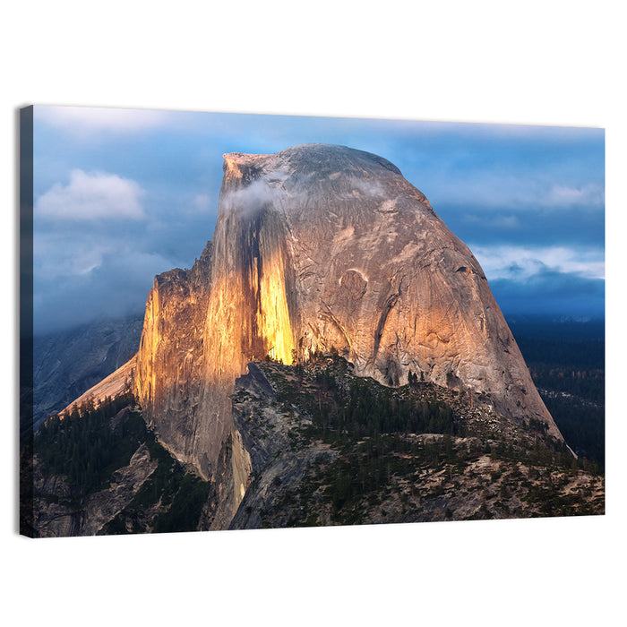 Half Dome at Golden Hour Wall Art as a canvas print