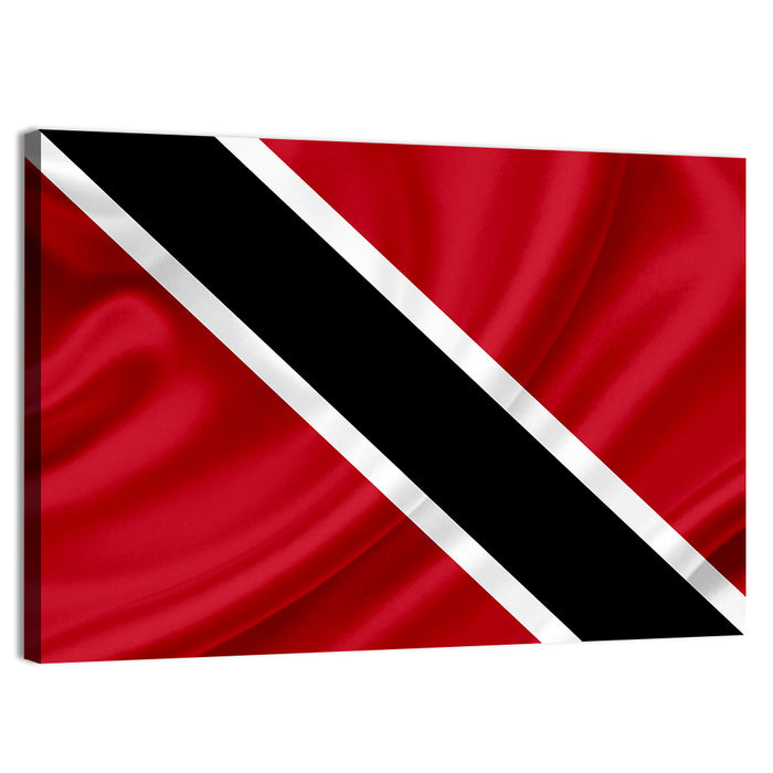 Trinidad and Tobago Flag, Diagonal Stripe Wall Art as a canvas print