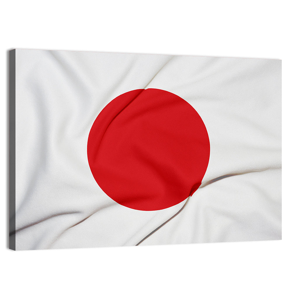 Japanese Flag Fabric Study Wall Art, canvas print, landscape
