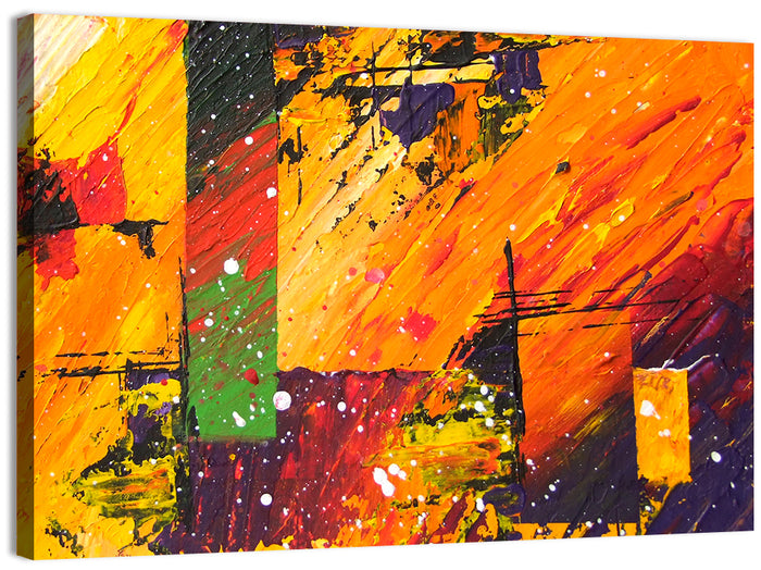 Bold Impasto Geometry Wall Art as a canvas print