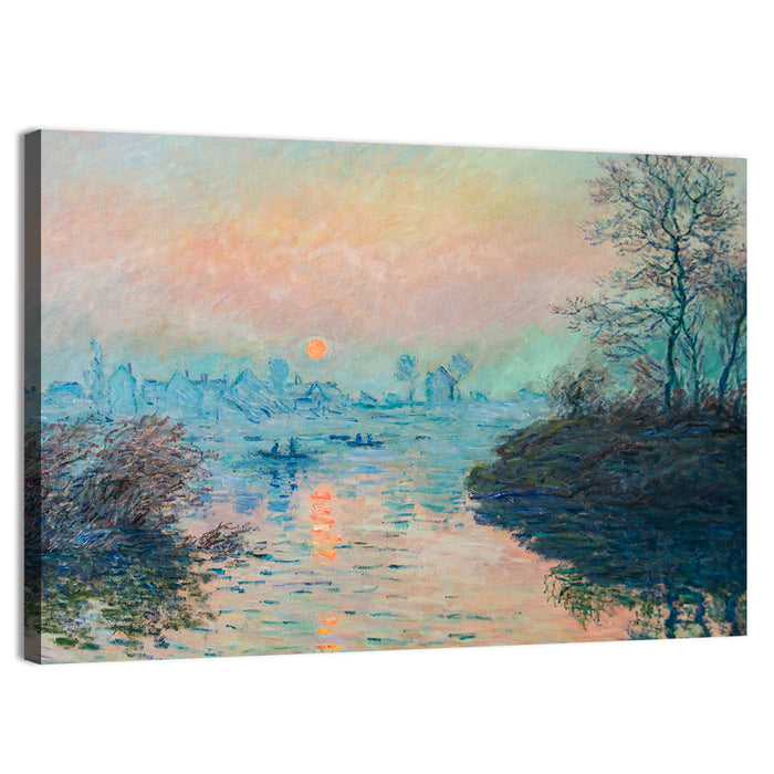 Monet River at Sunset Wall Art as a canvas print