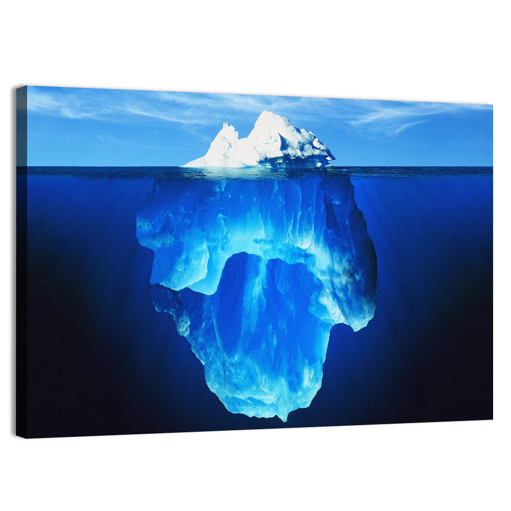 Split-level Melting Iceberg Wall Art, canvas print, landscape